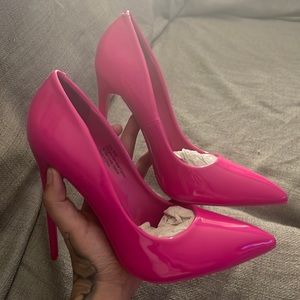 Hot pink heels pumps stiletto NEW